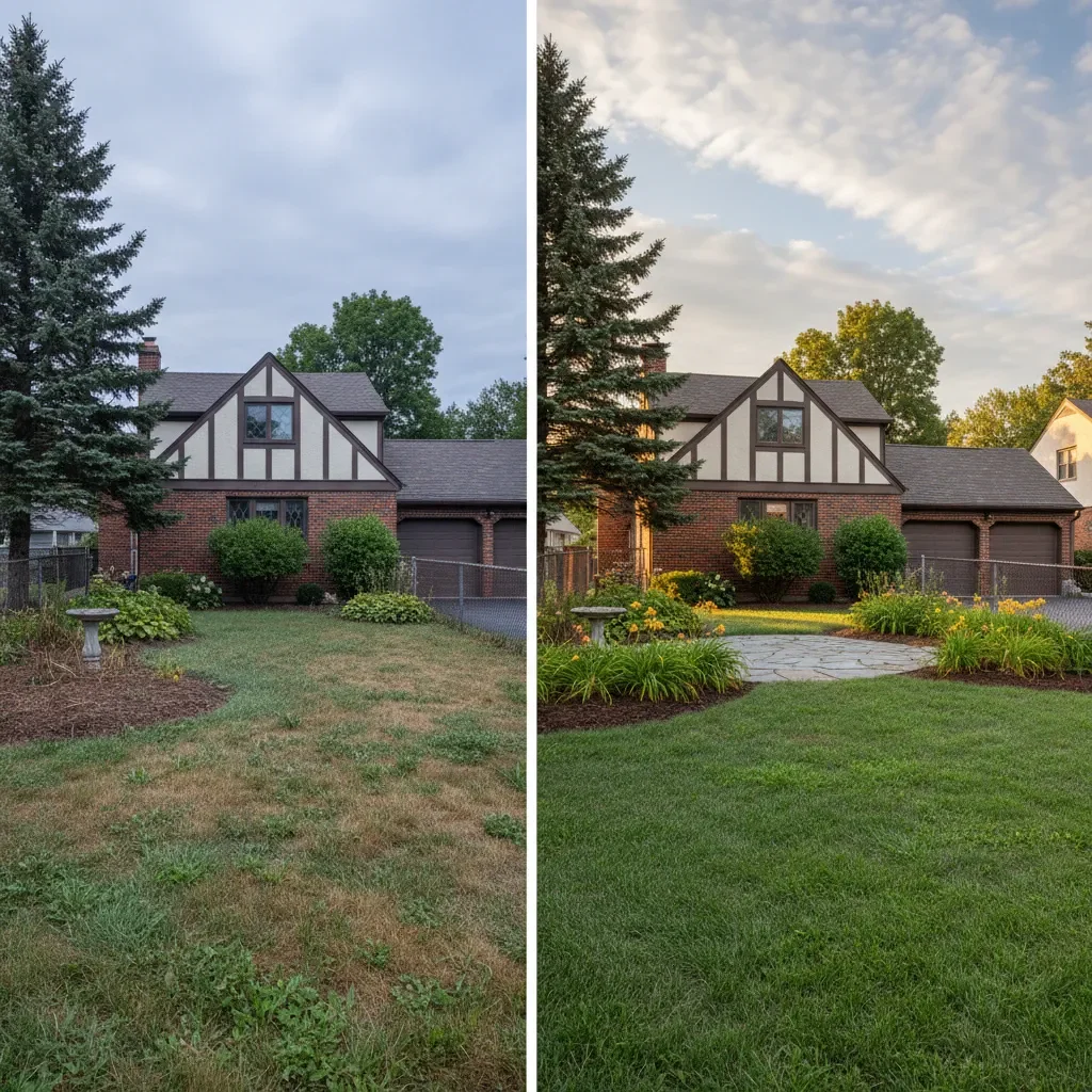 Excavating contractor transformation - before and after by Legacy Landscaping Etobicoke in Etobicoke